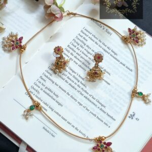 Rajwadi/Matte polish Choker Neckpiece