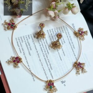 Rajwadi/Matte polish Choker Neckpiece