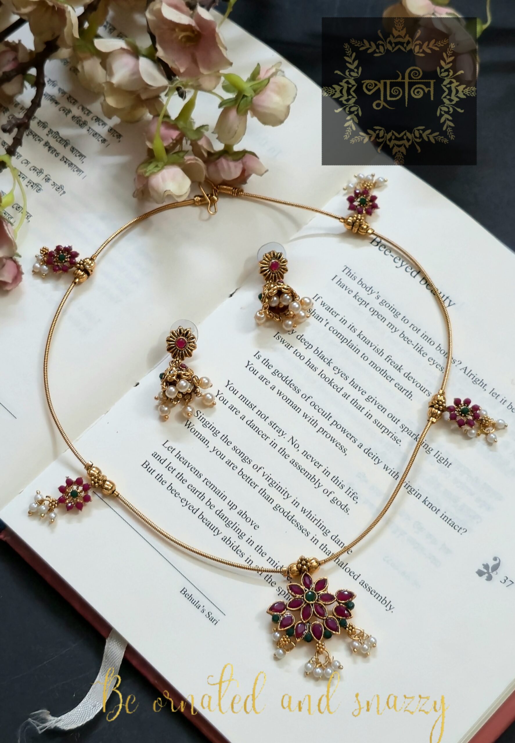 Rajwadi Polish Neckpiece/Choker