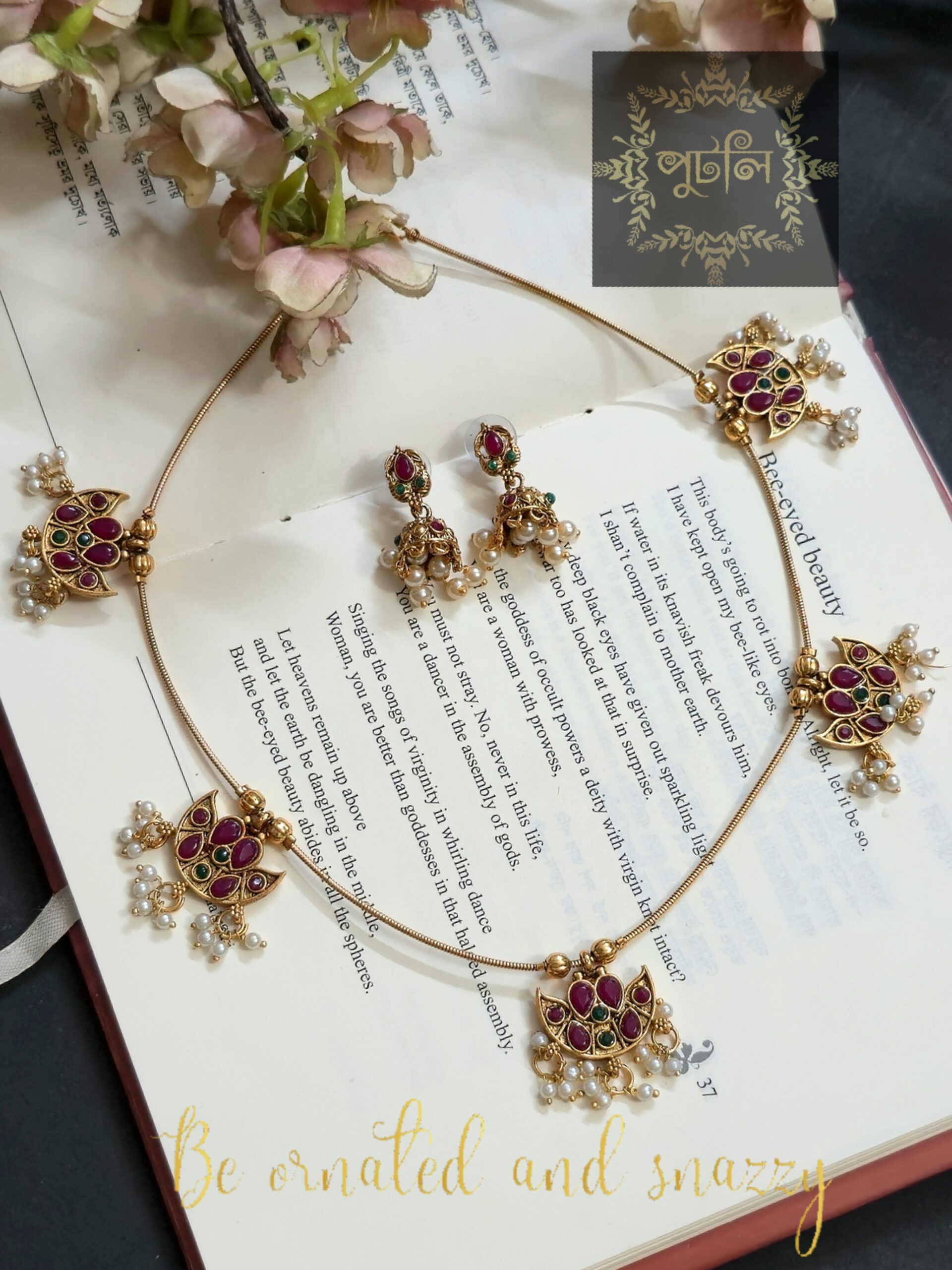 Rajwadi Polish Neckpiece/Choker